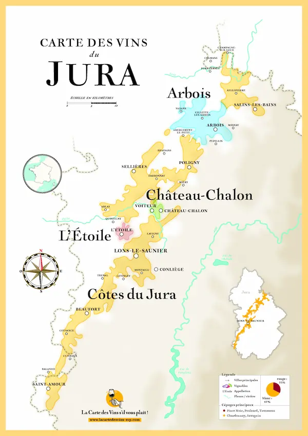 carte des vins région Jura